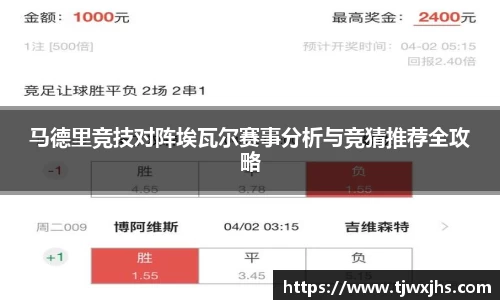 马德里竞技对阵埃瓦尔赛事分析与竞猜推荐全攻略
